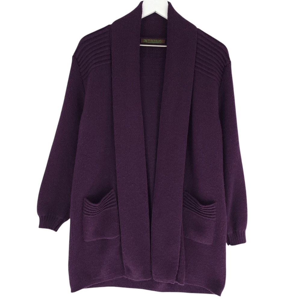 Arte Meche Alpaca Fina Shawl Collar Open Front Cardigan